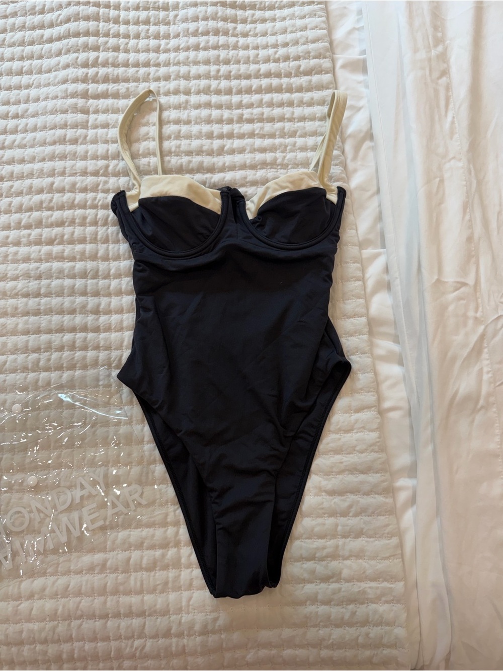 Monday swimwear - CLOVELLY ONE PIECE - BLACK/IVORY - Picture 6 of 10